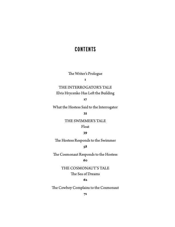 Sample pages of the table of contents, prologue, and first story